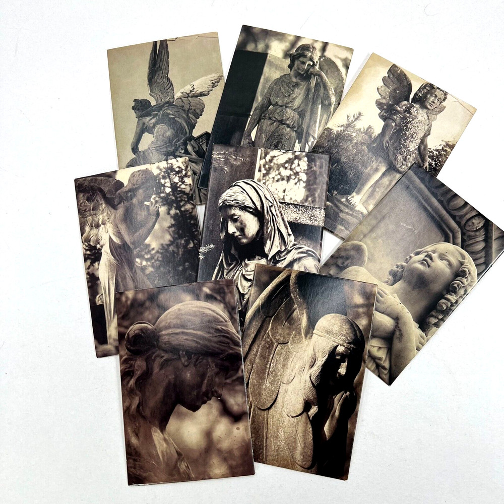 Gothic Graveyard Angel Cards Heavy Cardstock Ephemera Scrapbook Cardmaking