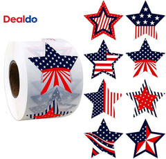 500 Pcs 4Th of July Patriotic Stickers 1.5Inch American Flag Sticker USA Fourth