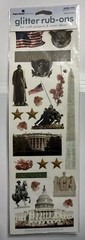 PAPER HOUSE PRODUCTIONS Glitter Rub-Ons – WASHINGTON DC – 1 sheet