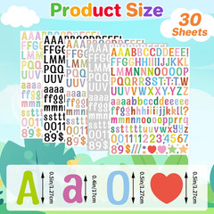 Letter Stickers 0.5 Inch,4920 Pcs 30 Sheets 1/2 Inch Small Alphabet Stickers,Sel