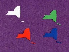 NEW YORK qk USA state die cuts scrapbook cards