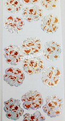 JILLSON & ROBERTS STICKERS HAMBLY PRISMATIC GLITTER SHEET POPCORN / POPOROPOS.
