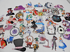 Alice in Wonderland Sticker Lot of 42 Scrapbooking Junk Journal Crafts