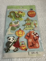 Happy Trails China Travel Grand Adhesions Scrapbooking Stickers By K&Company #67