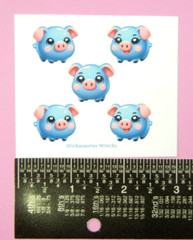 Blue Pigs Mini Sticker Sheet