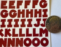 DEEP RED 7/16” CHUNKY ALPHABET Stickers(2 sheets)Making Memories •Letter•Numbers