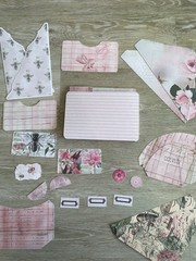 Vintage Bee Junk Journal Card Stock Corner Pockets Folders Stickers Ephemera