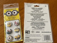Despicable Me Self-Adhesive Buttons/Badges, 6 PCs.