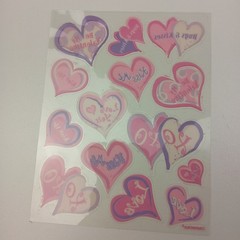 Conversation Hearts Valentine’s Day Love Sticker Sheet by Camscan