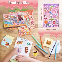 Scented Stickers Scratch & Sniff – 1500+ Cute Food Themes, 72 Sheets for Kids Re