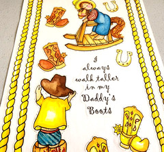 Vintage Bo Bunny Little Cowboy Clear Stickers 2002 Scrapbook Journaling NOS