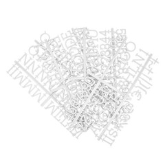 Veskaoty 1 Inch Letters for Felt Letter Board, White 1 inch, 1 inch