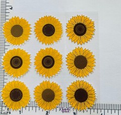 Violette Stickers Gold Foil Yellow Sunflowers Flowers Crafts Planner Supply
