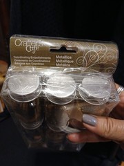 Crafters Caf’e Coordinating Embellishments – glitter, buttons ,ribbons See Pics.