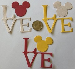 MICKEY LOVE Die-Cut Set (6pc)Disney•Cartoon•Head •Character•Mouse•Card Making•