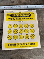 Standard Publishing Stick N Sniff lemon-scented stickers Smiley Face