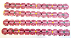 Lips Hearts Lipstick Beauty 4pcs Stickers Glitter Accent K&Company 6″ x 5/8″ NEW