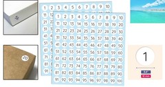 Versatile 1-100 Number Stickers: 25 Sheet Set of Self-Adhesive Labels, 0.4»