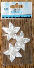Offray white lily Stylish Flowers Accents Scrapbook Stickers