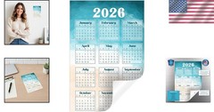 Vibrant Coastal 2026 Calendar Wall Sticker – 6×9 Removable & Repositionable
