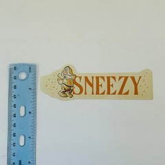 VINTAGE STICKERS The Disney Store Snow White Characters SLEEPY DOC DOPEY BASHFUL