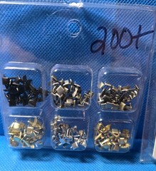 2 Pks Scrapbooking Brads Squares & Arrows Embellishments 220+ Pieces. TB62