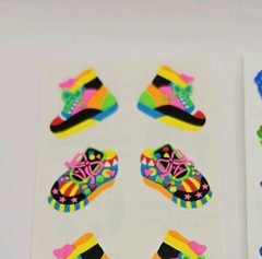Vint Sandylion Prismatic/Neon Stickers–Footprints/Skates–9 Square Sheets