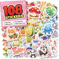 Cute Stickers for Kids – Kawaii Water Bottle Stickers for Teens – 108Pc Sticker
