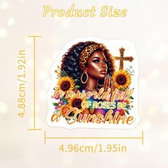 MENIFEND Black Girl Stickers 100pc