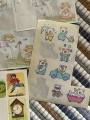 Vintage Lot of 1980’s 1990’s Stickers New Old Stock Nursery Rhymes Piglets