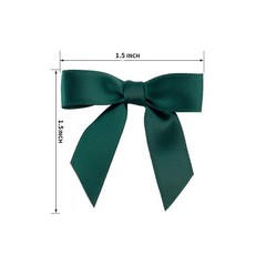 7Rainbows 50pcs Boutique 1.5″ Dark Green Satin 1.5 Inch x 50 Pcs,