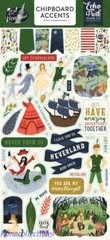 Echo Park Lost In Neverland 6×12 Chipboard New! Peter Pan, Lost Boys 50 pcs