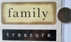 FAMILY Expressions Stickers(8pc) Element•Home•Grandpa•Grandma •Memories•Treasure