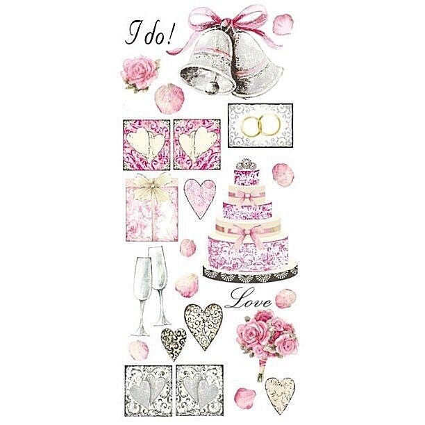 SANDYLION Sticker Designs Vellum Stickers – WEDDING ICONS – 26 pcs