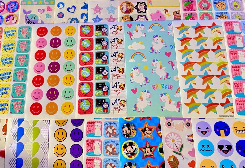 544 STICKER Lot Mxd Sandylion Hallmark Crafters Corner American Greetings
