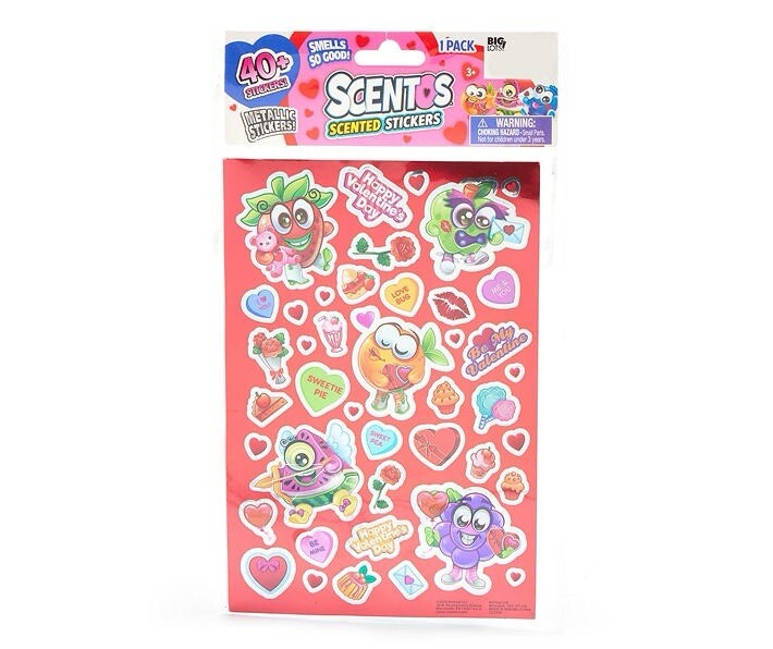 Scentos Valentine’s Day Fruits Metallic Scented Sticker Sheet