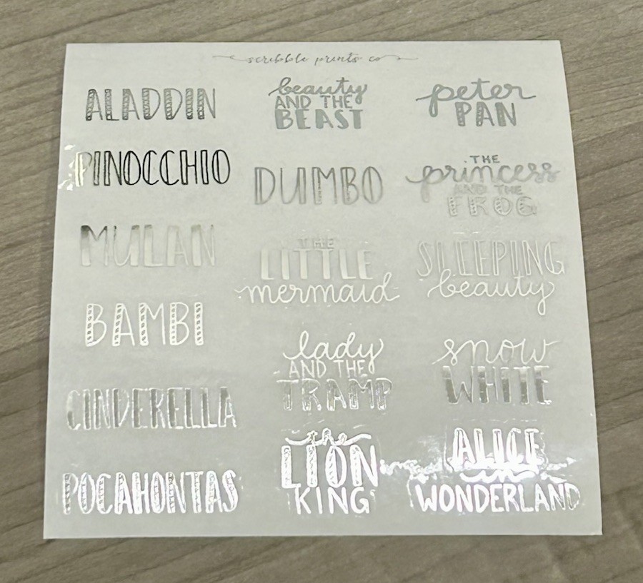 NEW Scribble Prints Co Disney Movies Sticker Sheet Stickers