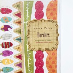 Crate Paper Snow Day Christmas Holiday Border Stickers 12″ Embellishments