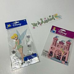 Disney Tinker Bell Scrapbook Lot of 3 Embellishments Shakerbox Castle Stickers