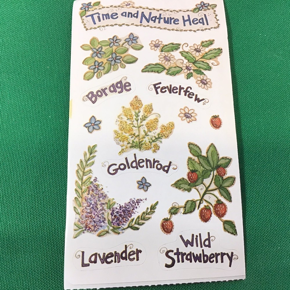 Time & Nature Heal Natural Medicine Herbal Lavender SCRAPBOOK Stickers