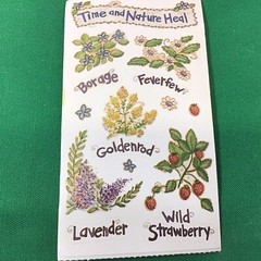 Time & Nature Heal Natural Medicine Herbal Lavender SCRAPBOOK Stickers