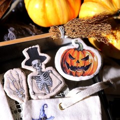 Halloween Rub-on Transfer Stickers 3 Sheets Use for Fabric Paper Wood Chips DIY