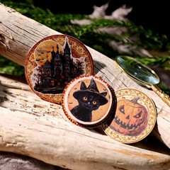66 pcs Halloween PVC Waterproof Matte Surface Paper Sticker Scrapbook Craft