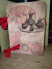 Cute Vintage Strawberry Junk Journal Scrapbook USA Seller