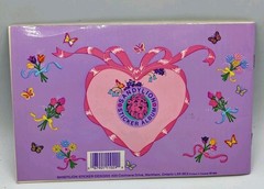 1989 SandyLion My Sticker Album Floral Heart Filled W Stickers Mrs Grossmans Vtg