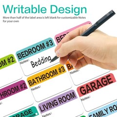 600 Count 3×2 Large Home Moving Packing Box Labels 3-4 Bedroom House Writable