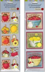 Lot of 8 Food scrapbook stickers -Recollections, Jolee’s, Punch Studio