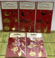 5 Pks Lil Charms American Traditional Designs Scrapbook Embellishments Halloween
