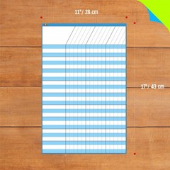 6 Pack Dry Erase Incentive Chart, 6 Multi-Color Tracking Chart for Chore/Resp…
