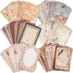 60 Sheets Lace Edged Scrapbook Stationery Paper Assorted Set – 6 Pack Vintage Pa